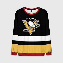 Свитшот мужской Pittsburgh Penguins: Black, цвет: 3D-красный