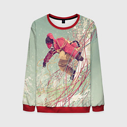 Свитшот мужской Сноуборд, цвет: 3D-красный