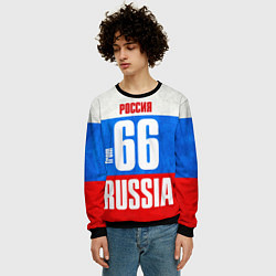 Свитшот мужской Russia: from 66, цвет: 3D-черный — фото 2