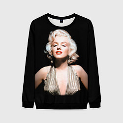 Свитшот мужской Мерлин Монро 2, цвет: 3D-черный