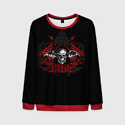 Свитшот мужской Avenged Sevenfold: Fly Skull, цвет: 3D-красный