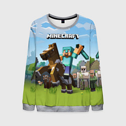 Свитшот мужской Minecraft Rider, цвет: 3D-меланж