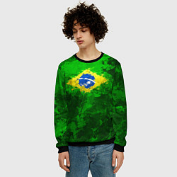 Свитшот мужской Бразилия, цвет: 3D-черный — фото 2