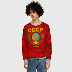 Свитшот мужской СССР, цвет: 3D-меланж — фото 2