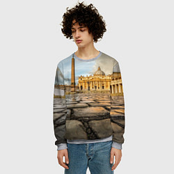 Свитшот мужской Площадь святого Петра, цвет: 3D-меланж — фото 2