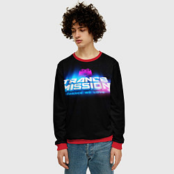 Свитшот мужской Trancemission: Trance we love, цвет: 3D-красный — фото 2