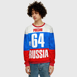 Свитшот мужской Russia: from 64, цвет: 3D-красный — фото 2