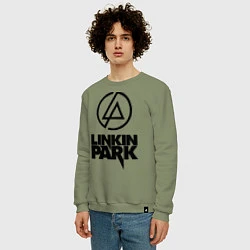 Свитшот хлопковый мужской Linkin Park, цвет: авокадо — фото 2
