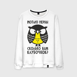 Мужской свитшот Сова: мотаю нервы!