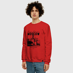 Свитшот хлопковый мужской Moscow Kremlin 1147, цвет: красный — фото 2