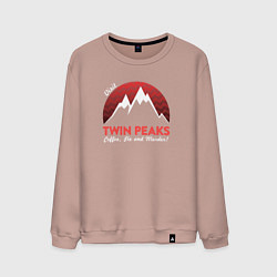 Свитшот хлопковый мужской Twin Peaks: Pie & Murder, цвет: пыльно-розовый