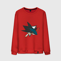 Свитшот хлопковый мужской San Jose Sharks, цвет: красный