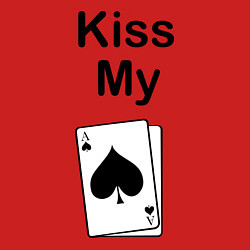 Свитшот хлопковый мужской Kiss my card, цвет: красный — фото 2