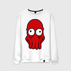 Свитшот хлопковый мужской Dr. Zoidberg Face, цвет: белый