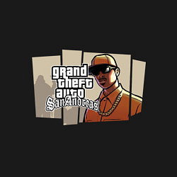 Свитшот хлопковый мужской GTA San Andreas, цвет: черный — фото 2