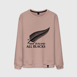 Свитшот хлопковый мужской New Zeland: All blacks, цвет: пыльно-розовый