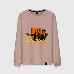 Свитшот хлопковый мужской Pulp Fiction, цвет: пыльно-розовый