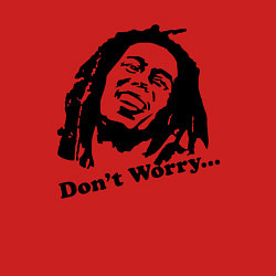 Свитшот хлопковый мужской Bob Marley: Don't worry, цвет: красный — фото 2