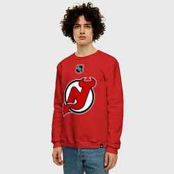 Свитшот хлопковый мужской New Jersey Devils: Kovalchuk 17, цвет: красный — фото 2
