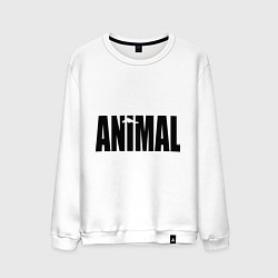 Свитшот хлопковый мужской Animal, цвет: белый