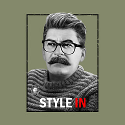 Свитшот хлопковый мужской Stalin: Style in, цвет: авокадо — фото 2