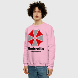Свитшот хлопковый мужской Umbrella corporation, цвет: светло-розовый — фото 2
