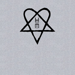 Свитшот хлопковый мужской HIM: Heartagram, цвет: меланж — фото 2