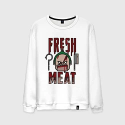 Свитшот хлопковый мужской Dota 2: Fresh Meat, цвет: белый
