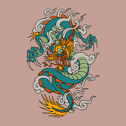 Свитшот хлопковый мужской Дракон, цвет: пыльно-розовый — фото 2