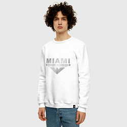 Свитшот хлопковый мужской Miami - The Tony Montana empire, цвет: белый — фото 2