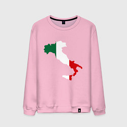 Свитшот хлопковый мужской Италия (Italy), цвет: светло-розовый