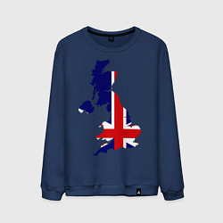 Свитшот хлопковый мужской Великобритания (Great Britain), цвет: тёмно-синий