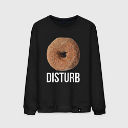 Свитшот хлопковый мужской Disturb Donut, цвет: черный