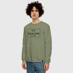 Свитшот хлопковый мужской SHALOM, цвет: авокадо — фото 2
