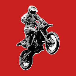 Свитшот хлопковый мужской Мотокросс, цвет: красный — фото 2