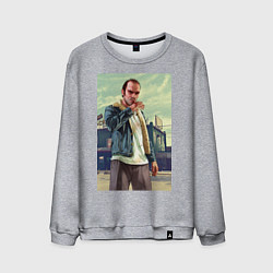 Свитшот хлопковый мужской Trevor Philips, цвет: меланж