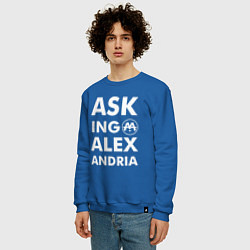 Свитшот хлопковый мужской Asking Alexandria, цвет: синий — фото 2