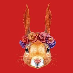 Свитшот хлопковый мужской Белка с венком, цвет: красный — фото 2