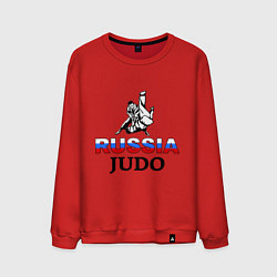 Свитшот хлопковый мужской Russia judo, цвет: красный