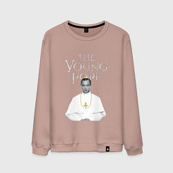 Свитшот хлопковый мужской The Young Pope, цвет: пыльно-розовый