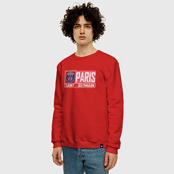 Свитшот хлопковый мужской Paris Saint-Germain - New collections, цвет: красный — фото 2