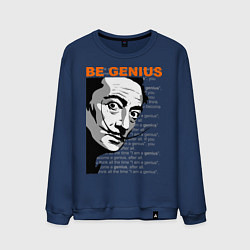 Свитшот хлопковый мужской Dali: Be Genius, цвет: тёмно-синий