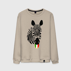 Свитшот хлопковый мужской Juventus Zebra, цвет: миндальный