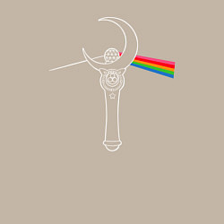 Свитшот хлопковый мужской Dark side of the moon, цвет: миндальный — фото 2