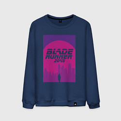 Свитшот хлопковый мужской Blade Runner 2049: Purple, цвет: тёмно-синий