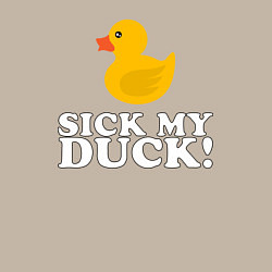 Свитшот хлопковый мужской Sick my duck!, цвет: миндальный — фото 2