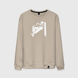 Мужской свитшот Street Workout - выход силой белый