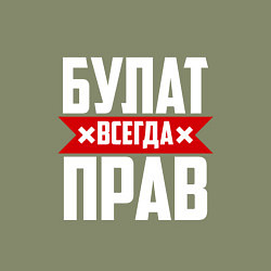 Свитшот хлопковый мужской Булат всегда прав, цвет: авокадо — фото 2