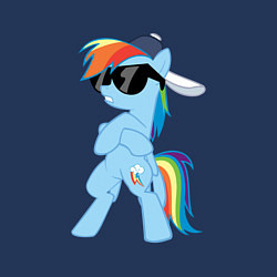 Свитшот хлопковый мужской Крутая пони, цвет: тёмно-синий — фото 2