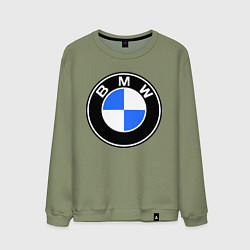 Свитшот хлопковый мужской Logo BMW, цвет: авокадо